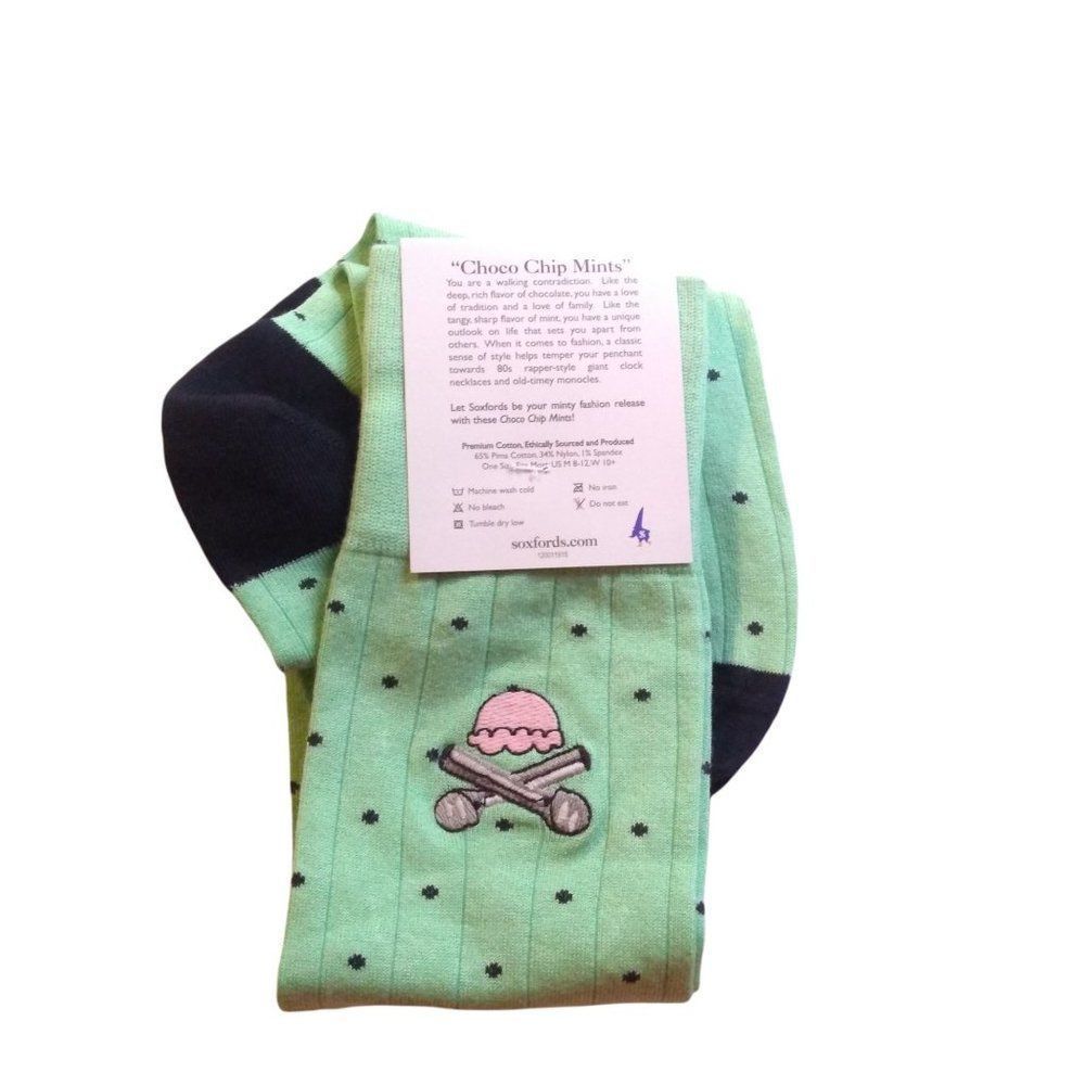 SOXFORDS Socks Choco Chip Mints New - Picture 2 of 4